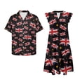 thumbnail image 4 of Garronmavis UK Flag Couples' Outfits Husban and Wife Clothing Men's Button Up Shir Plus Size Summer Beach Blouse Womens Short Sleeve Dress Casual A-Line Party Sundress, 4 of 7
