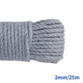 thumbnail image 1 of Langgg Color Hemp Rope Roll Making Tool 100 Cotton rope colorful twine macrame cord string thread Handmade String accessory DIY cord silver grey 2mm x 25m 1Set, 1 of 6