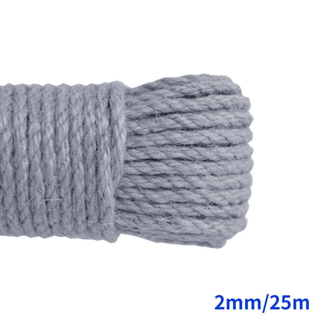 Langgg Color Hemp Rope Roll Making Tool 100 Cotton rope colorful twine macrame cord string thread Handmade String accessory DIY cord silver grey 2mm x 25m 1Set