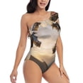 thumbnail image 3 of Honeii Friendship Dragon for women's one-piece swimsuit featuring a chic one-shoulder design experience elegance and style in the water-Large, 3 of 6