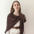 thumbnail image 2 of JUNWELL Châle en Tricot pour Femmes Dames Cardigan Cape à Franges Tricoté Automne Hiver Chandail Ouvert Châle Foulards, 2 of 6