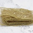 thumbnail image 2 of Miangastore Ribbon for Wreath Making Glitter Sheer Mesh Golden 5Pack 79x2x0.04in, 2 of 9