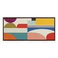 thumbnail image 3 of Kate and Laurel Sylvie Mid Century Modern Pattern Framed Canvas Wall Art by Rachel Lee of My Dream Wall, 18x40 Brown, Colorful Abstract Art Print for Home Wall Decor, 3 of 7