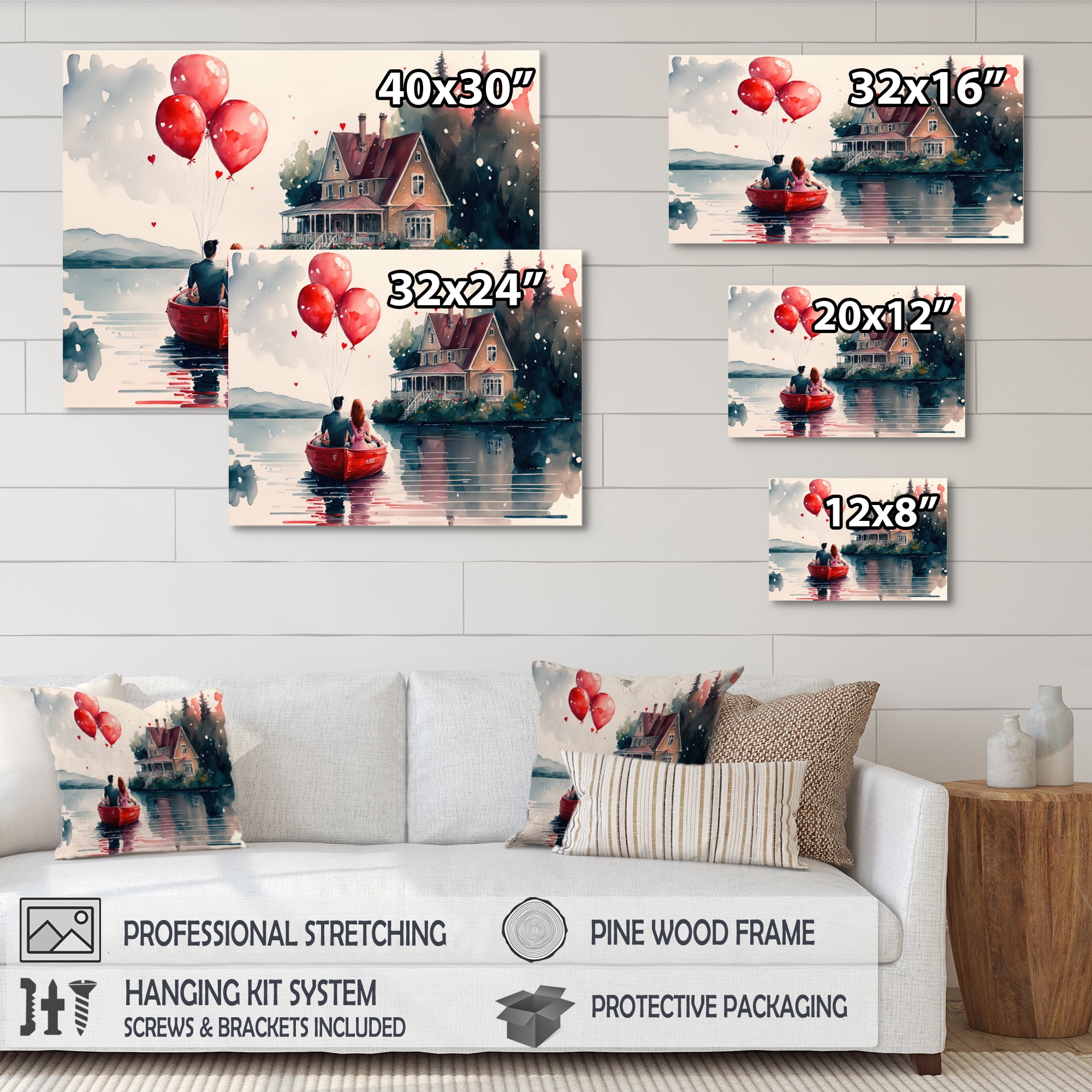 Designart Loving Couple Spending Time Outdoors II Canvas Wall Art