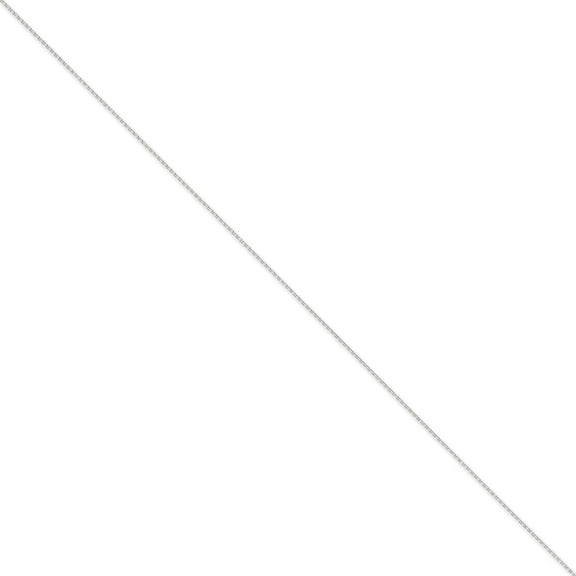 Primal Gold 14 Karat White Gold .8mm Diamond-Cut Cable Chain