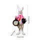thumbnail image 3 of Adorno de reloj de bolsillo con forma de conejito de Pascua | Colgante de reloj de resina con forma de conejo caballero con sombrero de copa | Decoración navideña naranja y rosa | Regalo de Pascua, 3 of 6
