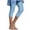 *2-Light Blue, variant on Women's Floral Denim-Look Capri Leggings,Stretchy Butt Lift Breathable Capris For Women,Ladies Summer Slim Fit Yoga Pants,White,S-3XL