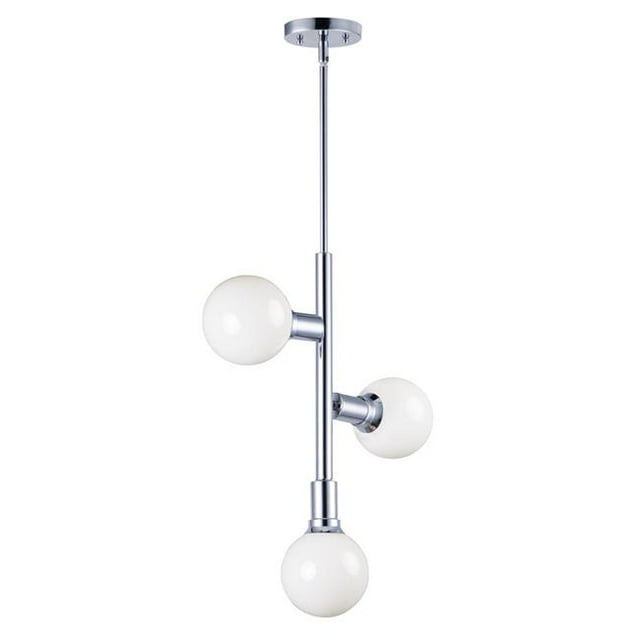 Maxim 11343PC 17 in. Molecule Three-Light LED Single Pendant Ceiling Light, Polished Chrome