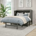 thumbnail image 2 of Northampton Full Wood Murphy Bed Desk with Mattress & Built-in Charger in Gray, 2 of 10