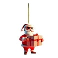 thumbnail image 1 of Fiudx Colgante de Papá Noel, Impresión a Doble Cara, Decoración Acrílica, Adorno para Árbol de Navidad, Accesorio para Funda de Coche, Alegría Festiva, Regalo Especial, 1 Colgante Por Juego, 1 of 2