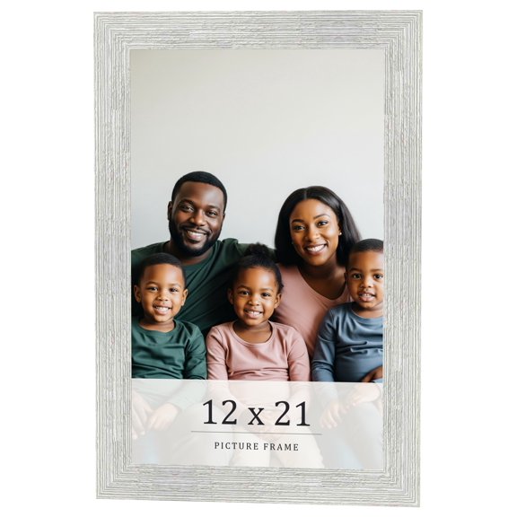 12x21 Frame White Real Wood Picture Frame Width 1.5 inches | Interior Frame Depth 0.5 inches | Barn