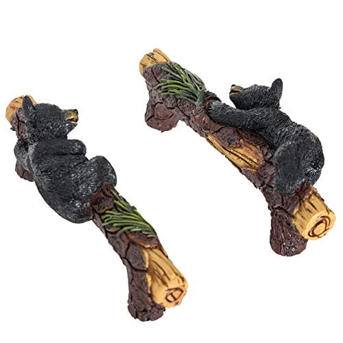 Black Bear Knobs And Pulls Set of 2 Wildlife Pulls Animal Dresser Knobs for