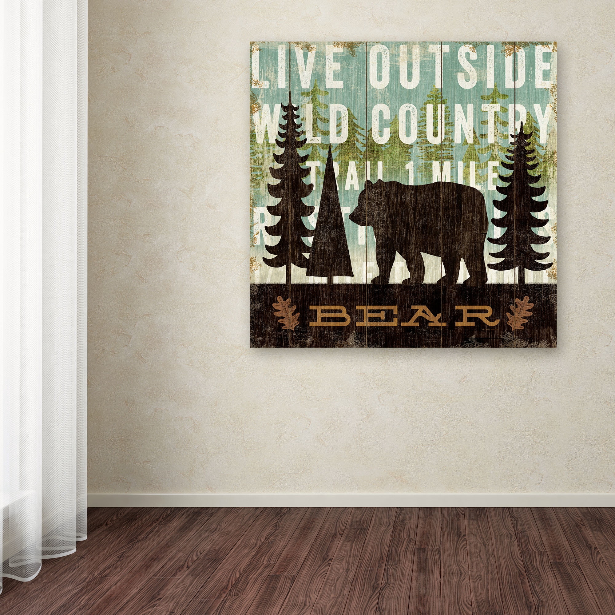 Trademark Fine Art "Simple Living Bear" Canvas Art by Michael Mullan
