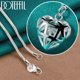 thumbnail image 2 of Aoxiang-collar de plata de ley 925 con colgante de corazón de circonita AAA para mujer, cadena de 18-30 pulgadas, joyería de compromiso de boda, 2 of 2