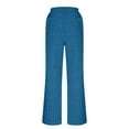 thumbnail image 3 of Hifoo Women Ribbed Wide Leg Pants With Pockets Casual Relaxed Comfy Loose Soft Knit Pajama Pants Trousers Solid Color Joggers Daily Slacks Versatile, 3 of 4