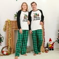 thumbnail image 3 of Younger Tree Family Matching Christmas Pajamas Set Letter Print Top Plaid Pants Loungewear Xmas Jammies Holiday Pjs Outfits for Men M, 3 of 8