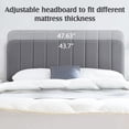 thumbnail image 4 of VECELO 3-Pieces Bedroom Sets Queen Size Upholstered Platform Bed Frame with Adjustable Headboard, Nightstand with Storage Drawer, Dark Gray, 4 of 10