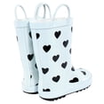 thumbnail image 3 of Hudson Baby Girls Rain Boots, Mint Black Heart, 6 Toddler, 3 of 4