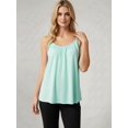 thumbnail image 6 of Plus Size Tank Tops for Women Loose Spaghetti Strap Tunic Blouses Emerald Green 4XL, 6 of 7