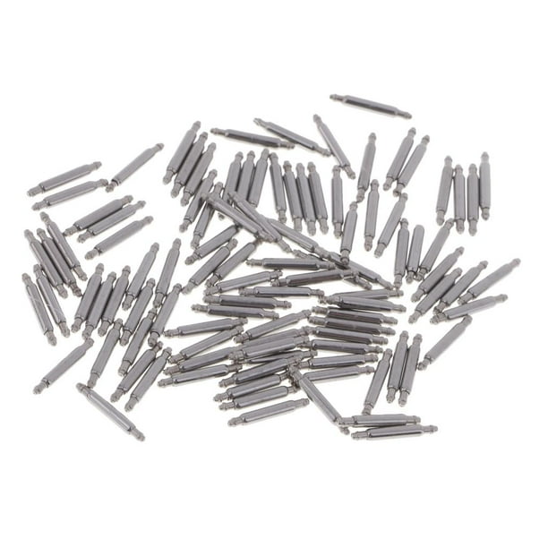 100 piezas de repuesto para reparación de relojes en caja transparente, pasadores de resorte para correa de reloj 8mm