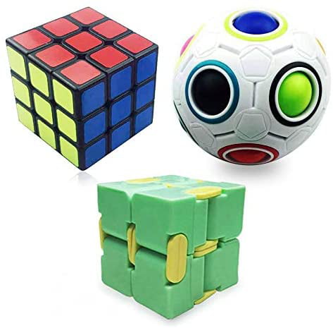 Coloured Magic Cube Puzzle Plastic Toy Game Gift 
