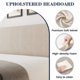 thumbnail image 5 of Historyli Marco de Cama matrimonial tapizado con cabecero de ala,Plataforma de tapicería de Terciopelo,no Necesita somier,Soporte de Listones de Madera,fácil Montaje,Beige, 5 of 8