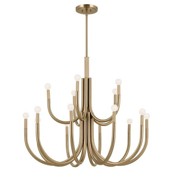 15 Light Chandelier-35.75 inches Tall and 40.25 inches Wide-Champagne Bronze Finish Bailey Street Home 147-Bel-5016790