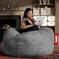 thumbnail image 4 of Puff Cama Queen Size Baggy 2 en 1 Gris 180 x 150 cm, 4 of 4