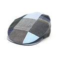 thumbnail image 3 of Hanna Hats Vintage Cap Patchwork 100% Linen Driving Flat Hat Handcrafted in Ireland, 3 of 4