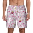 thumbnail image 2 of Picia Easter Rabbit pattern Mens Swim Trunks with Compression Liner Stretch Beach Shorts Quick Dry with Zipper Pockets No-Chafing Board Shorts-XX-Large, 2 of 9