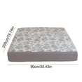thumbnail image 3 of Linnome Fitted Sheet Floral Pattern Breathable Linen Mattress Protector for Single Bed Cool Easy Clean 35.4x78.4in Multicolor#04, 3 of 7