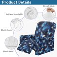thumbnail image 5 of HELLHERO Washable 4 Pieces Recliner Cover for Pet, Polyester Spandex Full Elastic Band Recliner Chair Covers for Living Room, Blue Butterfly Sky, 5 of 8