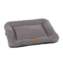 Pet Dog Bed Indestructible Crate Bed Mat Washable Chew Proof Cat Pad With Hidden Zipper & Slip Bottom For Large Medium And Small Cozy Sleeping M Grey