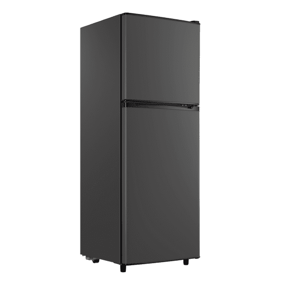 WANAI 2 Door with Freezer Mini Fridge,4.5 Cu.ft Compact Refrigerator,Mini Refrigerator for Kitchen Apartment and Office,Grey