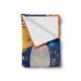 thumbnail image 2 of Educational Soft Flannel Fleece Throw Blanket, Cartoon Style Planet System and Astronaut in Outer Space Galactic Adventure, Cozy Plush for Indoor and Outdoor Use, 50" x 70", Multicolor, by Ambesonne, 2 of 6