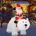 thumbnail image 1 of 1,8 m decoración navideña juguete inflable regalo muñeco de nieve pingüino luces LED integradas interior exterior fiesta de año nuevo decoración de jardín, 1 of 6