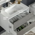 thumbnail image 4 of Eviva Vienna 36 in. Cement Gray and White Wall Mount Bathroom Vanity with White Integrated Acrylic Sink, 4 of 7