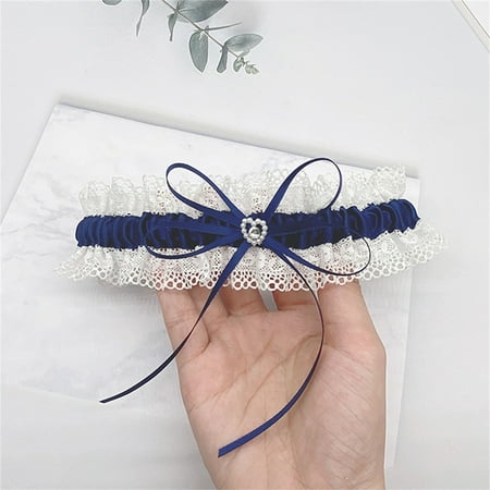 WCJM Bronze Lace Blue Garter Wedding Including Personalised Card As A Loving Bride – Wedding Garter Blue As Wedding Wedding Decoration Wedding Bride