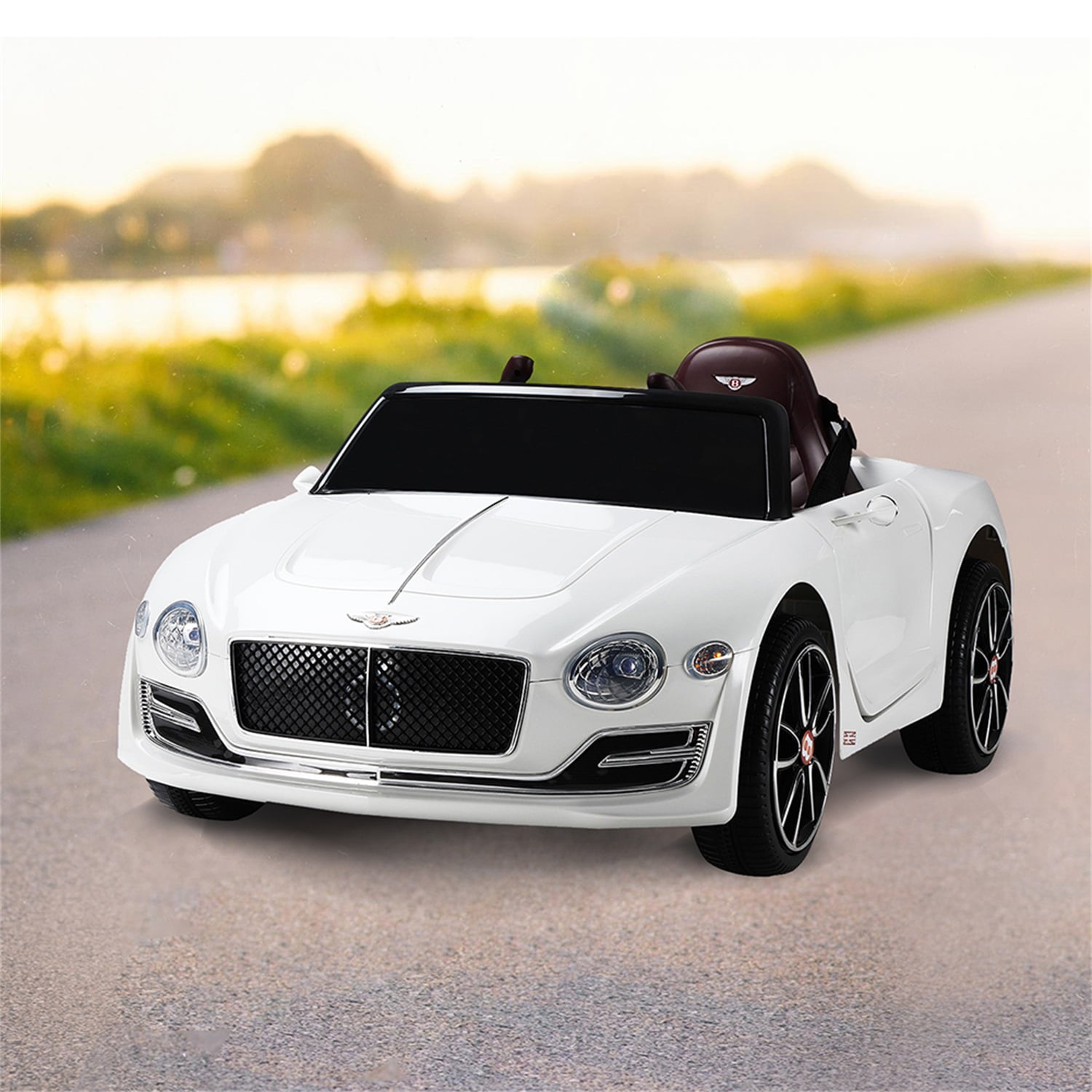 CIPACHO Licensed Bentley Electric Vehicle Toy, 12V Powered Ride On Car with Lights, Music and Remote Control, White CIPACHO Licensed Bentley Electric Vehicle Toy, 12V Powered Ride On Car with Lights, Music and Remote Control, White