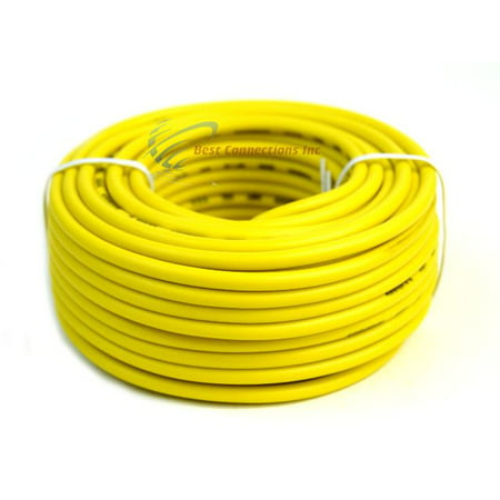 12 Gauge 50 Feet Yellow Audiopipe Car Audio Home Remote Primary Cable