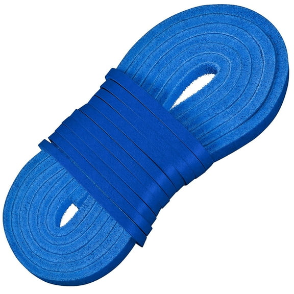TOFL Leather Boot Laces Heavy Duty Shoelaces for Work Boots Hiking and Walking Shoes Blue