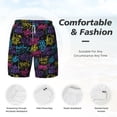 thumbnail image 5 of Qekee Graffiti Art print Mens Swim Quick Dry Stretch Swim Shorts Lining Bathing Suits Swimwear Beach Shorts with Pockets, 5 of 9