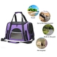 thumbnail image 5 of Cat, Dog Carrier for Small Medium Cats Puppies up to 15 Lbs, Soft Sided, Collapsible Travel Puppy Carrier - Purple, 5 of 7