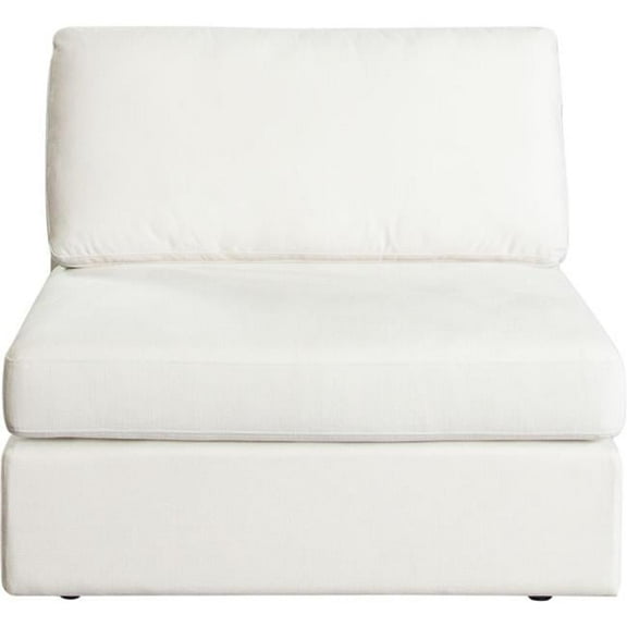 Muse Armless Chair in Mist White Performance Fabric by Diamond Sofa