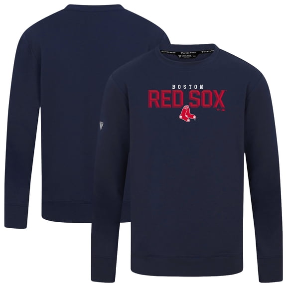 Men's Levelwear  Navy Boston Red Sox Mandate Carve Tri-Blend Sweatshirt