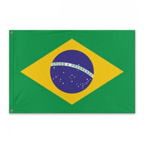 Brazil Flag 4x6 Ft Outdoor Double Sided Brazilian Flags Country National Flag Brazil Decor Flag Party Decorations Banner Polyester Fabric with 2 Brass Grommets for Outside Indoor Decor
