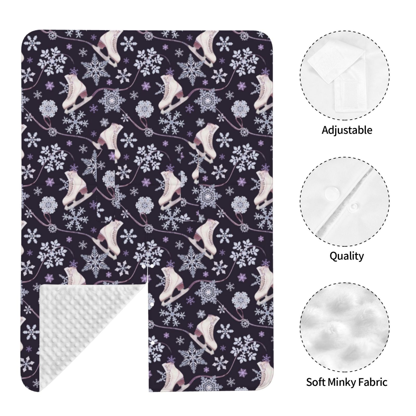 Car Seat Cover Baby - Elegant ice skates snowflakes A Breathable Infant Car Seat Cover for Baby Carseat, Lightweight Comfort Baby Essentials Must Haves Newborn Stuff for Girl Boy