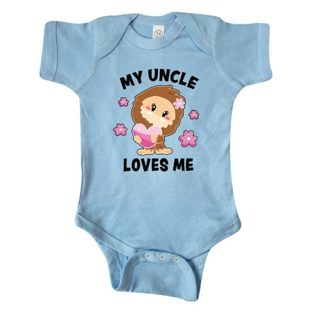 

Inktastic My Uncle Loves Me with Bigfoot Gift Baby Girl Bodysuit