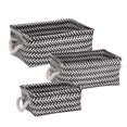 thumbnail image 2 of Ensemble de trois corbeilles noires avec motif à chevrons, 2 of 2