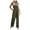 Army Green, variant on Maean Wide Leg Jumpsuits for Women Summer Trendy Ruffled Sleeve Rompers with Pockets Elastic Waist Work Pants